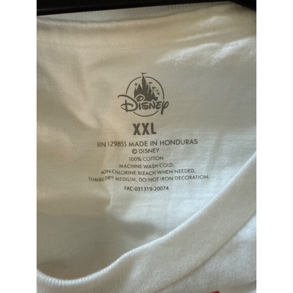 Walt Disney NEW Peace Love Mickey Mouse 2XL Adult White T-shirt - Picture 4 of 4